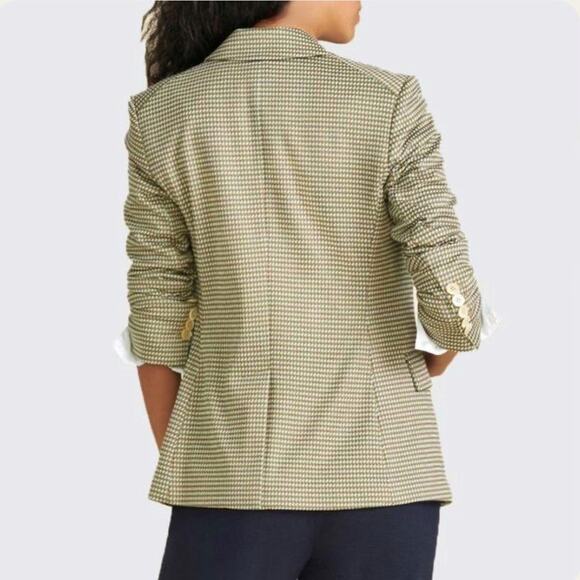 Veronica Beard Zeni Blazer Green Brown Jacket One-Button Long Sleeve Sz 2 - Picture 5 of 14